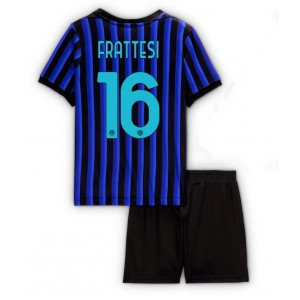 Fotbalové Dres Inter Milan Davide Frattesi #16 Dětské Domácí Oblečení 2025-26 Krátký Rukáv (+ trenýrky)